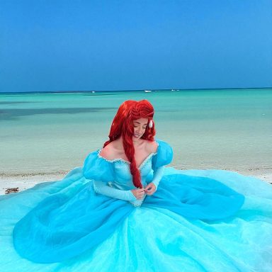 Mermaid Princess Mermaid Princess in Blue Ballgown