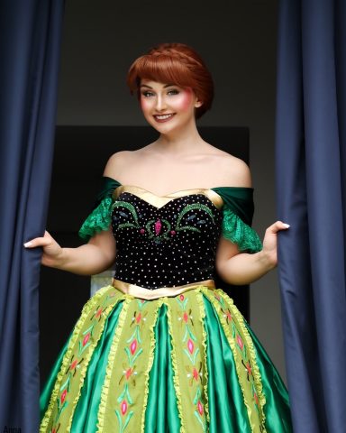 Snow Princess in Green Coronation Gown